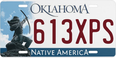 OK license plate 613XPS