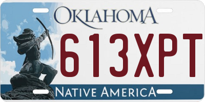 OK license plate 613XPT
