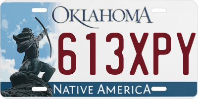 OK license plate 613XPY