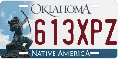 OK license plate 613XPZ