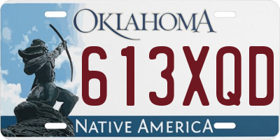 OK license plate 613XQD