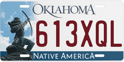 OK license plate 613XQL