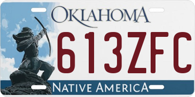 OK license plate 613ZFC
