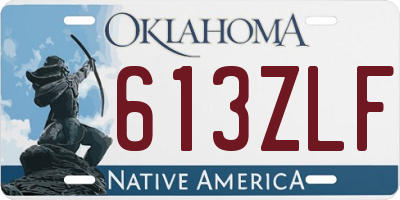 OK license plate 613ZLF