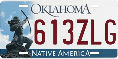OK license plate 613ZLG
