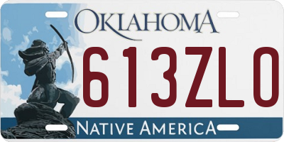 OK license plate 613ZLO