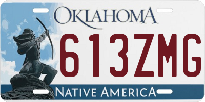 OK license plate 613ZMG