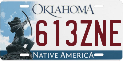 OK license plate 613ZNE