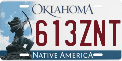 OK license plate 613ZNT