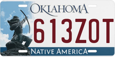 OK license plate 613ZOT