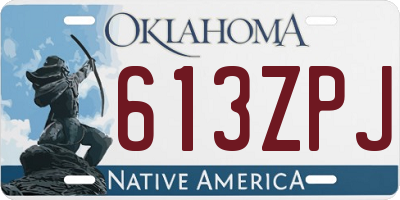 OK license plate 613ZPJ