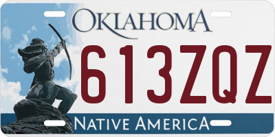 OK license plate 613ZQZ