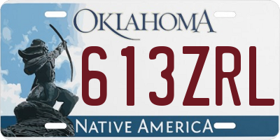 OK license plate 613ZRL