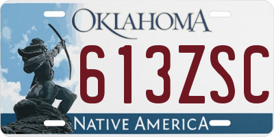 OK license plate 613ZSC