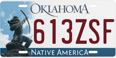 OK license plate 613ZSF