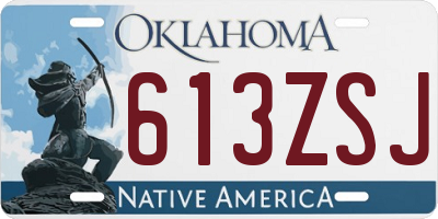 OK license plate 613ZSJ
