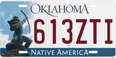 OK license plate 613ZTI