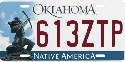 OK license plate 613ZTP