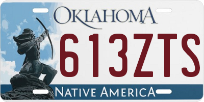 OK license plate 613ZTS