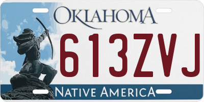 OK license plate 613ZVJ