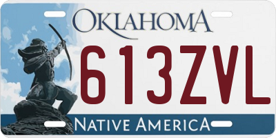 OK license plate 613ZVL