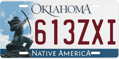 OK license plate 613ZXI