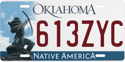 OK license plate 613ZYC