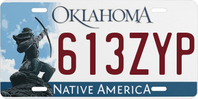 OK license plate 613ZYP