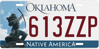 OK license plate 613ZZP