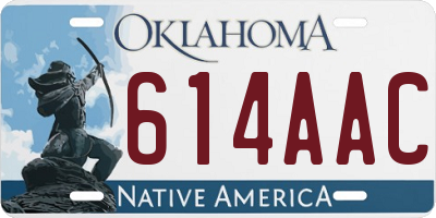 OK license plate 614AAC