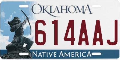 OK license plate 614AAJ