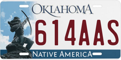 OK license plate 614AAS