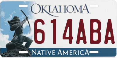 OK license plate 614ABA