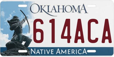 OK license plate 614ACA