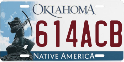 OK license plate 614ACB
