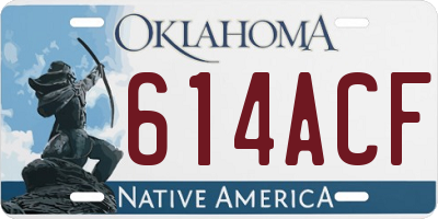 OK license plate 614ACF