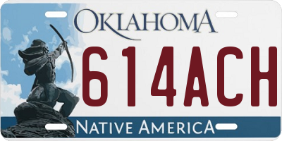 OK license plate 614ACH