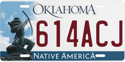 OK license plate 614ACJ