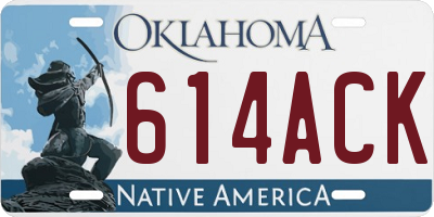 OK license plate 614ACK