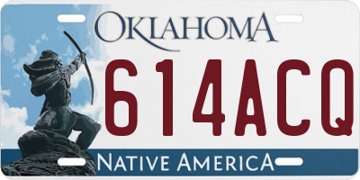 OK license plate 614ACQ