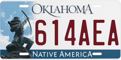 OK license plate 614AEA