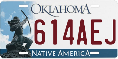OK license plate 614AEJ