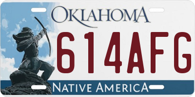 OK license plate 614AFG