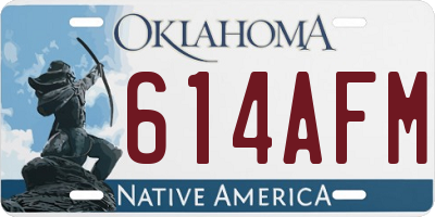 OK license plate 614AFM