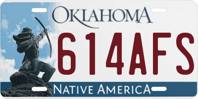 OK license plate 614AFS