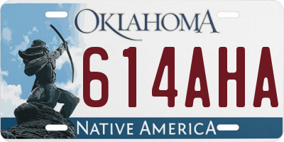 OK license plate 614AHA