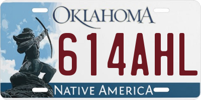 OK license plate 614AHL