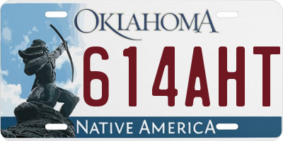 OK license plate 614AHT