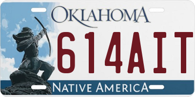 OK license plate 614AIT