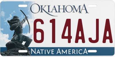 OK license plate 614AJA